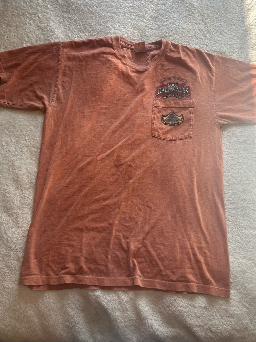 Comfort Colors Rust Orange Crewneck Tag Tee